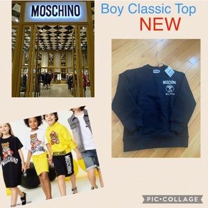 Moschino italian designer black toddler boys size 4-5/used once